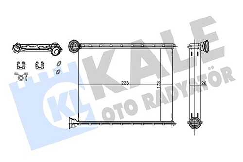 KALEOTORADYATOR 347120 Радиатор печки! Peugeot 308 07>, Citroen C3 Picasso 09>