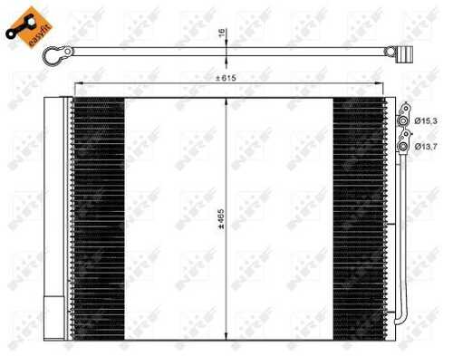 NRF 350033 Радиатор кондиционера! BMW F01/F02/F07/F10 09>