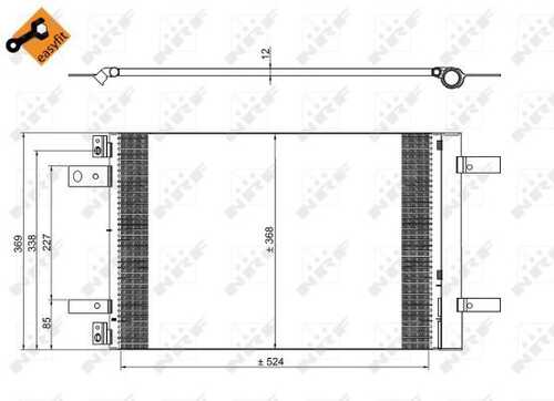 NRF 350323 Радиатор кондиционера! /Citroen C4 Picasso/Peugeot 308 1.6-2.0HDi 13