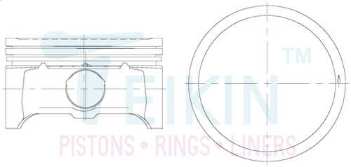 TEIKIN 35181STD Поршень без колец d87.51 STD