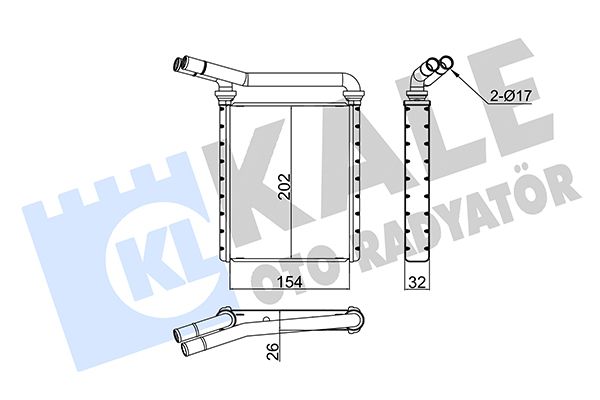 KALEOTORADYATOR 355115 Радиатор печки! Honda Civic VIII FN/FK 1.4-2.2D 05>, Toyota Corolla (E15) 06>