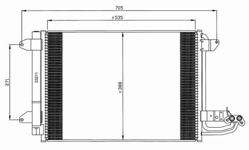 NRF 35520 Радиатор кондиционера VW Golf/Plus all 03>