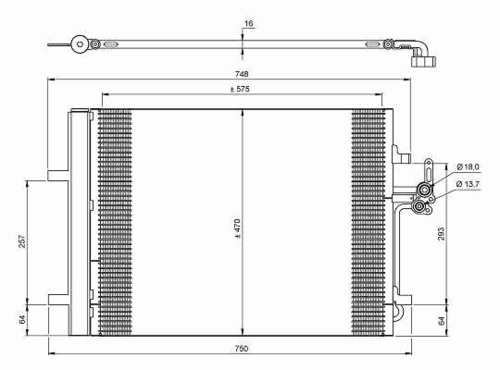 NRF 35850 Конденсатор, кондиционер