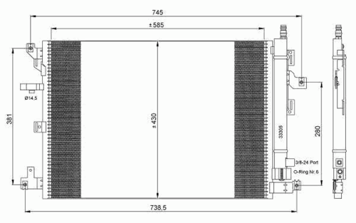 NRF 35889 Радиатор кондиционера! Volvo XC90 2.5T/3.2 02>