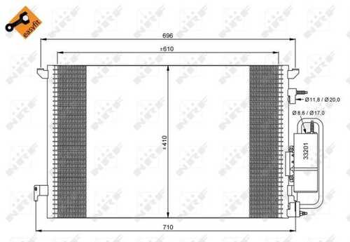 NRF 35929 Радиатор кондиционера Opel Vectra C 1.6-2.2 02>