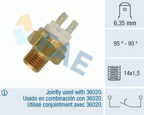 FAE 36010 Термовыключатель, вентилятор радиатора