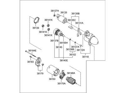 HYUNDAIGLOVISONECO 361002G200 СТАРТЕР 36100-2G200 G4KC , G4KE , G4KH , G4NA, G4KA, L4KA, G4KD ОРИГИНАЛ (HYUNDAI)