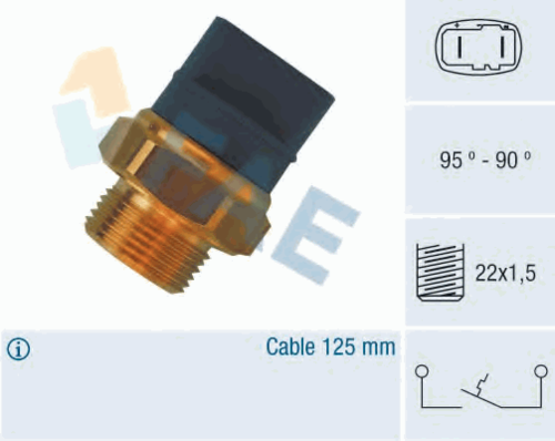 FAE 36370 Термовыключатель, вентилятор радиатора