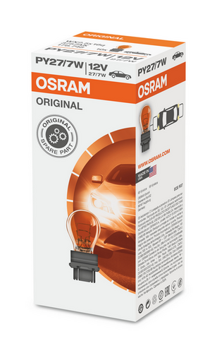 OSRAM 3757AK Лампа ORIGINAL LINE! 1шт. (PY27/7W) 12V 27/7W W2.5X16Q качество ориг. з/ч (ОЕМ);Лампа накаливания PY27/7W W2.5X16Q 12V27/7W 2500K 10шт