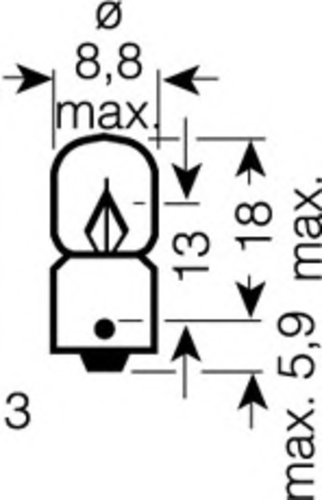 OSRAM 3796 Лампа ORIGINAL LINE! 1шт. (T4W) 12V 2W BA9s качество ориг. з/ч (ОЕМ)