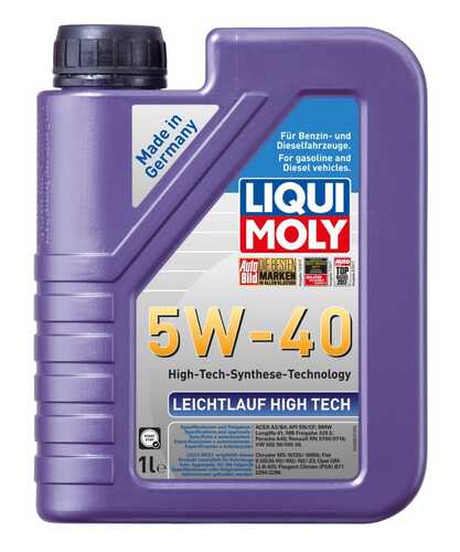 LIQUIMOLY 3863 LiquiMoly 5W40 Leichtlauf High Tech (1L) масло мот.! син. api SN,ACEA A3/B4,МВ 229.5,VW 502.00/505.00