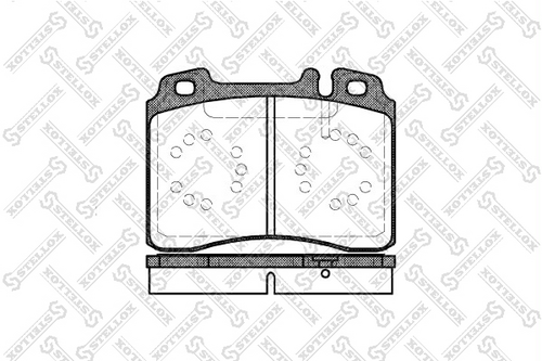 STELLOX 390 000-SX 379 00=FDB1037 колодки дисковые п. MB W124 3.2/4.2/5.0 88-93