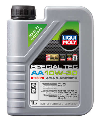 LIQUIMOLY 39026 LiquiMoly 10W30 Special Tec AA Diesel (1L) масло мотор.! синт. ACEA E9, API CK-4, Volvo VDS-4.5