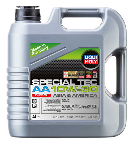 LIQUIMOLY 39027 LiquiMoly 10W30 Special Tec AA Diesel (4L) масло мотор.! синт. ACEA E9, API CK-4, Volvo VDS-4.5