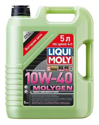 LIQUIMOLY 39028 LiquiMoly 10W40 Molygen New Generation акция! (5L) масло моторное! HC-синт. API SL/CF, ACEA A3/B4