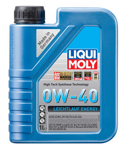 LIQUIMOLY 39034 LiquiMoly нс-синт. мот. масло Leiсhtlauf Energy 0W-40 SN A3/B4 (1л)