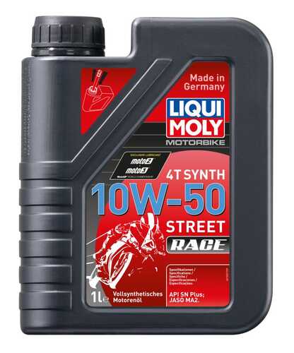 LIQUIMOLY 3982 LiquiMoly 10W50 Racing Synth 4T (1L) (синт.) масло моторное! для мотоциклов API-SL, JASO MA-2