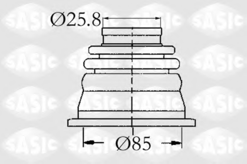 SASIC 4003408 Пыльник приводного вала левый внутренний