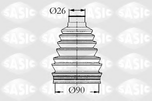 SASIC 4003441 Комплект пыльника ШРУСа наружного! Renault R21/Laguna 1.6-3.0/2.1TD 92>