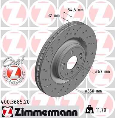 ZIMMERMANN 400368520 Тормозной диск