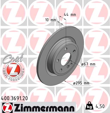 ZIMMERMANN 400.3691.20 Диск тормозной