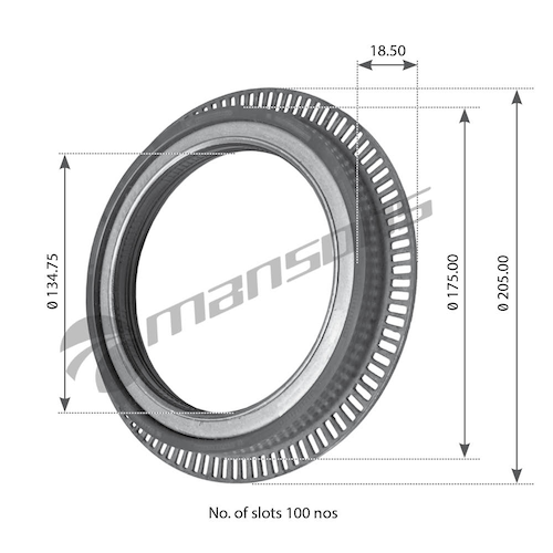 MANSONS 400530 Сальник ступицы! задней 135x175x18 MAN F2000