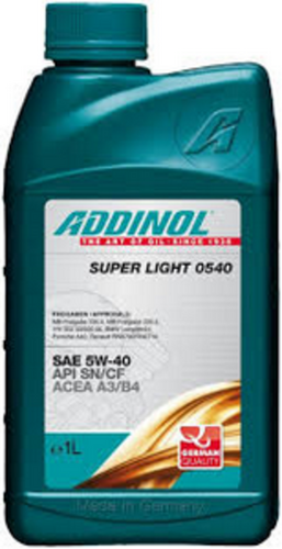 ADDINOL 4014766072719 Масло 5w40 1л Addinol Super Light SN/CF синтетическое;Масло моторное синтетика 5W-40 1 л.;Масло моторное Super Light 0540 5W-40 (Синтетическое, 1л)