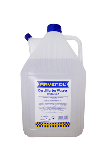 RAVENOL 4014835300514 Дистиллированная вода destilliertes Wasser (5л) спец. канистра