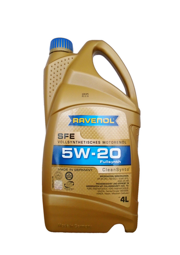 RAVENOL 4014835722590 Моторное масло Super Fuel Economy SFE SAE 5W-20 (4л) new