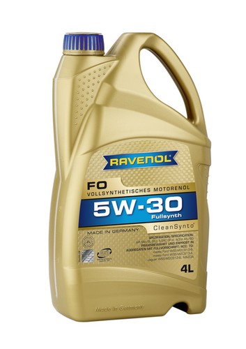RAVENOL 4014835722699 Моторное масло FO SAE 5W-30 (4л) new;Моторное масло FO SAE 5W-30 (Синтетическое, 4л)