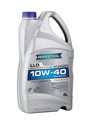 RAVENOL 4014835724396 Моторное масло LLO SAE 10W-40 (4л) new;Моторное масло LLO SAE 10W-40 (Полусинтетическое, 4л)