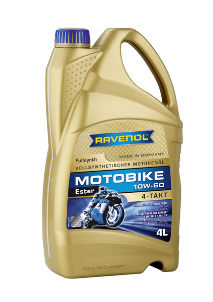 RAVENOL 4014835730991 Моторное масло Motobike 4-T Ester SAE 10W-60 (4л) new