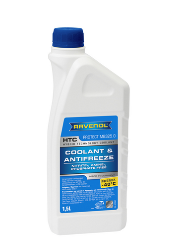 RAVENOL 4014835755710 Антифриз готовый синий HTC Hybrid Techn.Coolant Premix -40C (1,5л)