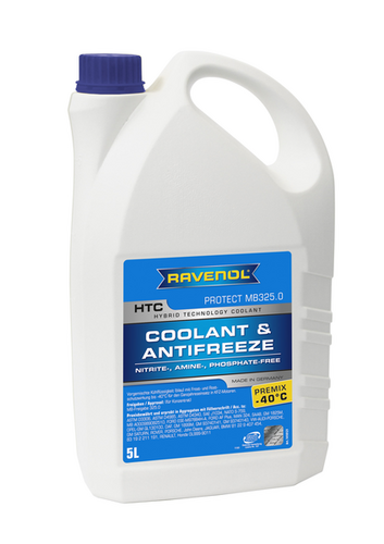 RAVENOL 4014835755758 1410121-005-01-999 Антифриз готовый к прим. синий HTC Hybrid Techn.Coolant Premix -40C (5л)