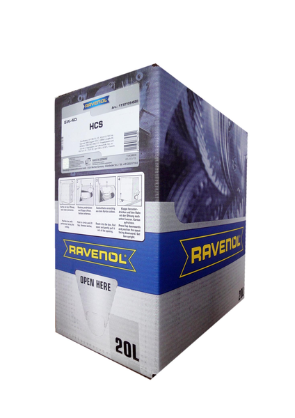 RAVENOL 4014835774322 Моторное масло HCS SAE 5W-40 (20л) ecobo