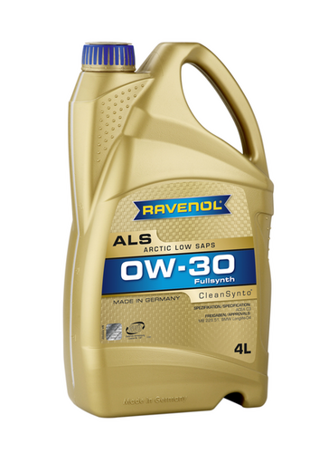 RAVENOL 4014835797796 Моторное масло Arctic Low SAPS ALS SAE 0W-30 (4л) new