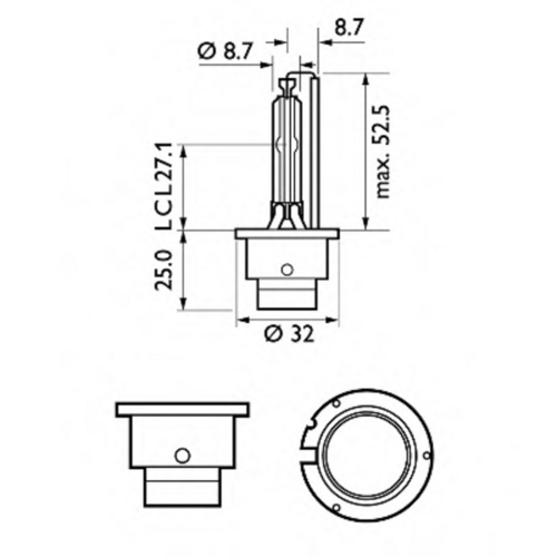 PHILIPS 42402VIC1 Лампа! XENON (D4S) 35W P32d-5 Vision