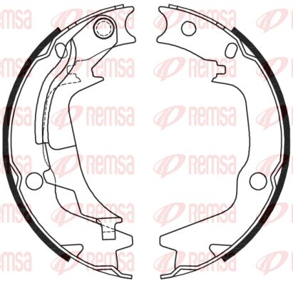 REMSA 424400 Комплект тормозных колодок, стояночная тормозная система