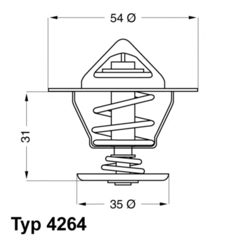 WAHLER 4264.84D Термостат! Audi 80, VW Golf 1.0-1.6TD 76>