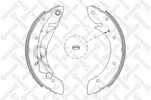 STELLOX 430100SX 430 100-SX колодки барабанные! Peugeot Partner,Citroen Berlingo 96>/Xsara Picasso all 00>