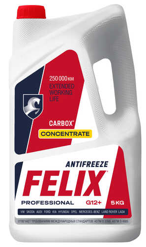 FELIX 430206041 Антифриз! Carbox 5 kg концентрат красный -40 G12+