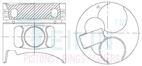 TEIKIN 43232050 Поршни на 4 цилиндра