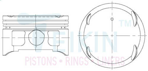 TEIKIN 43281STD Поршни на 4 цилиндра
