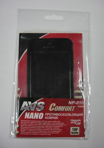 AVS 43988 Противоскользящий коврик! nano 12,5х6см чёрный