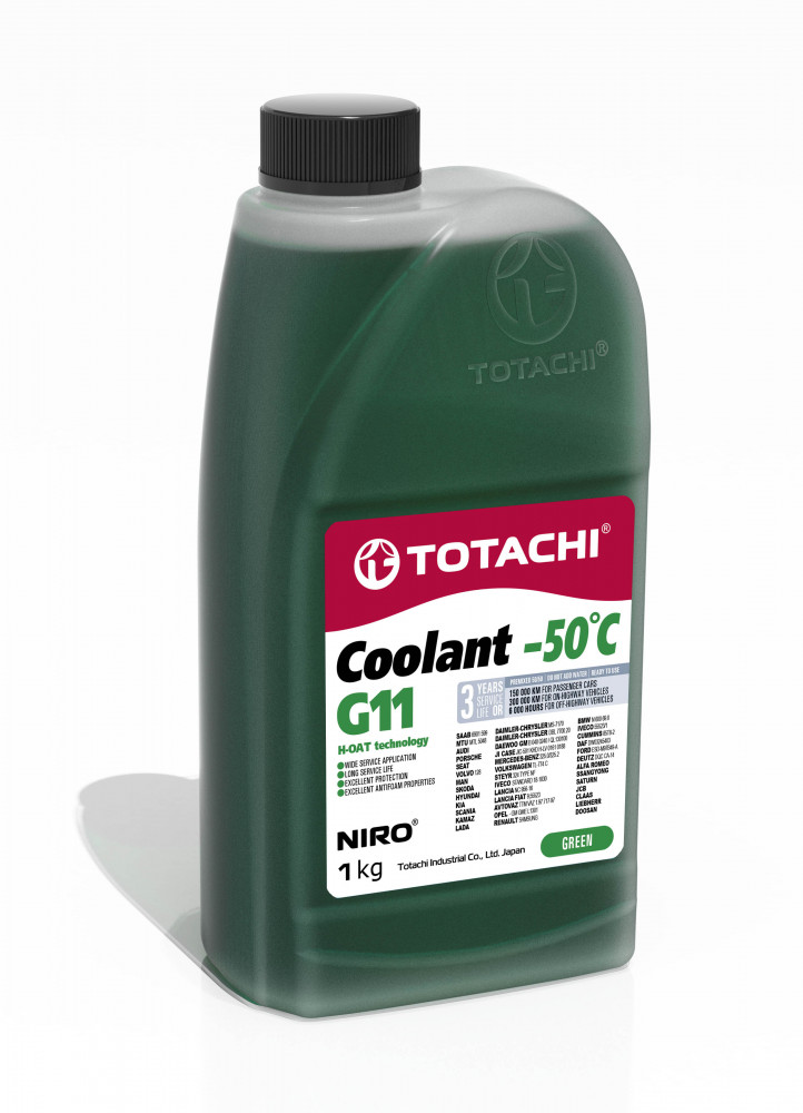 TOTACHI 44701 NIRO COOLANT Green -50C G11 (1L) антифриз! готовый зеленый