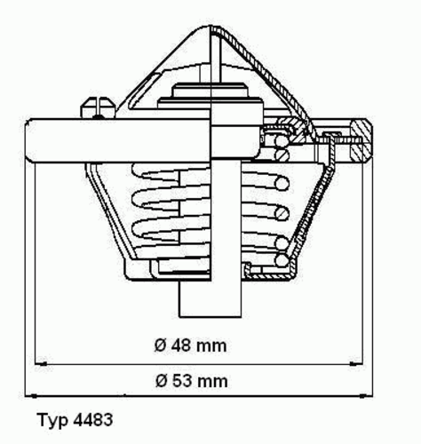 WAHLER 4483.82D Термостат, охлаждающая жидкость