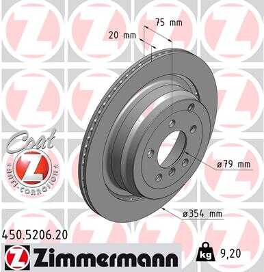 ZIMMERMANN 450.5206.20 Диск тормозной