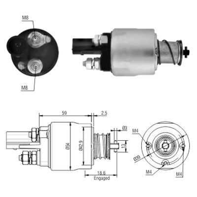 MEATDORIA 46126 Реле втягивающее! Valeo 12V Audi A1/A3/Q3