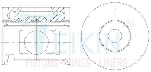 TEIKIN 46362AG-0.50 Поршни на 6 цилиндров