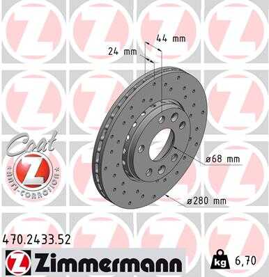 ZIMMERMANN 470.2433.52 Диск тормозной